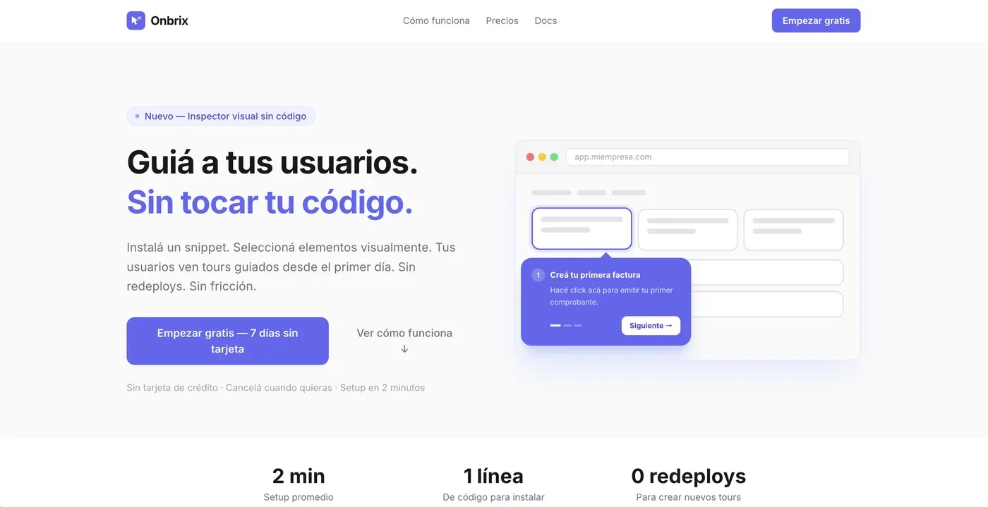 Onbrix product screenshot