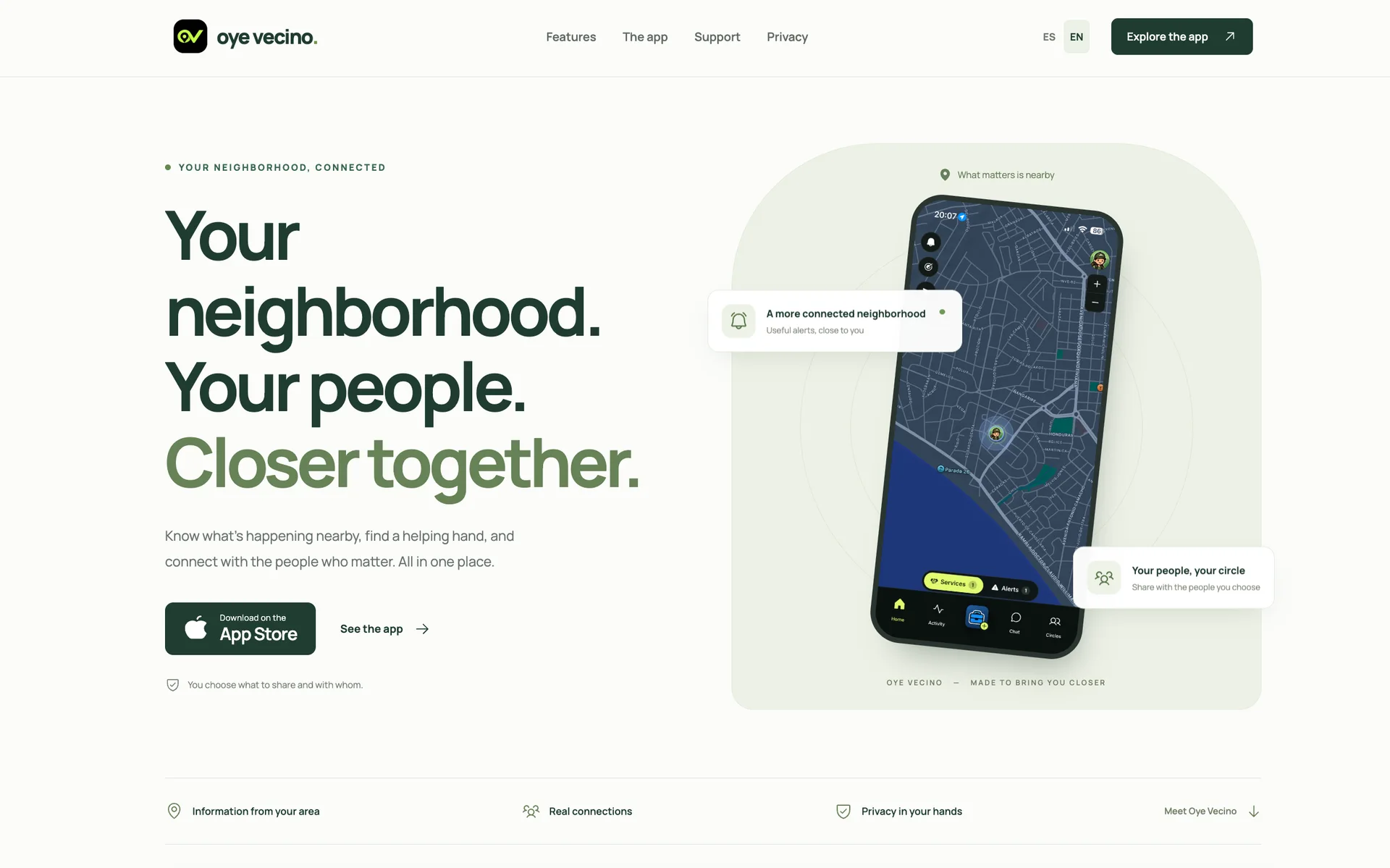 Oye Vecino product screenshot